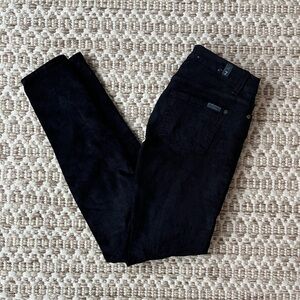 7 For All Mankind Skinny Black Corduroys